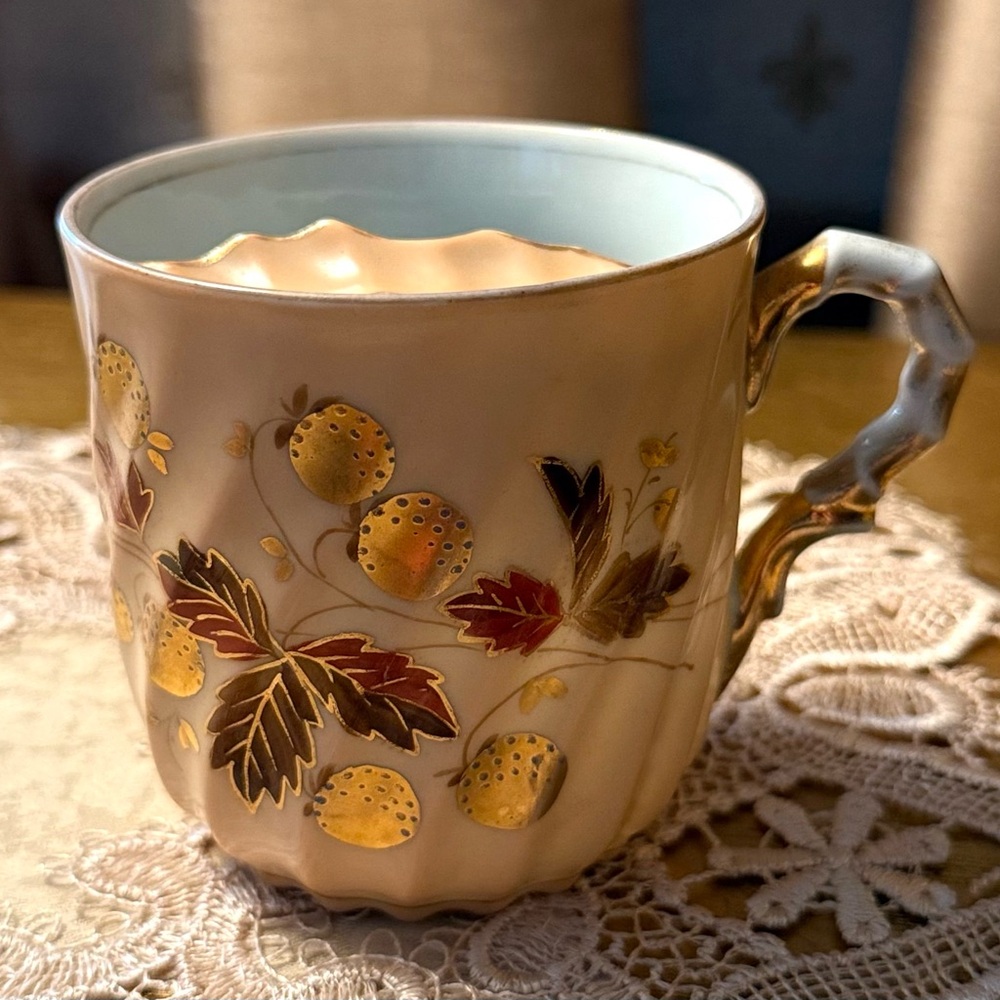 Antique/Vintage Porcelain Mustache 3” Cup